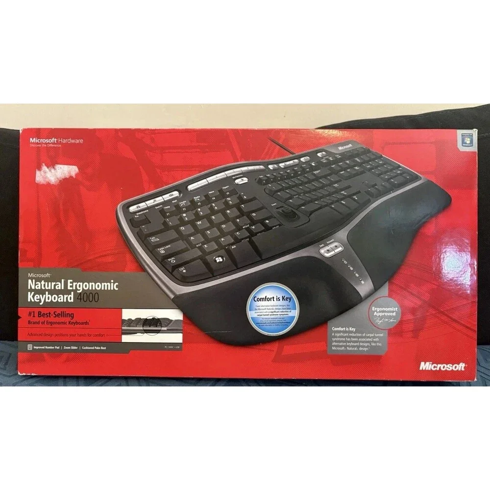 Microsoft Natural Ergonomic Keyboard 4000 v1.0 Wired USB KU-0462 Model 1048